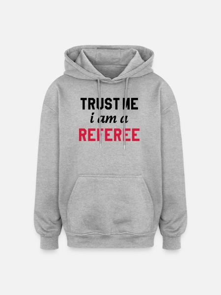 Referee - Schiedsrichter Arbitre - Sport - Match - Sweat à capuche oversize unisexe - gris chiné