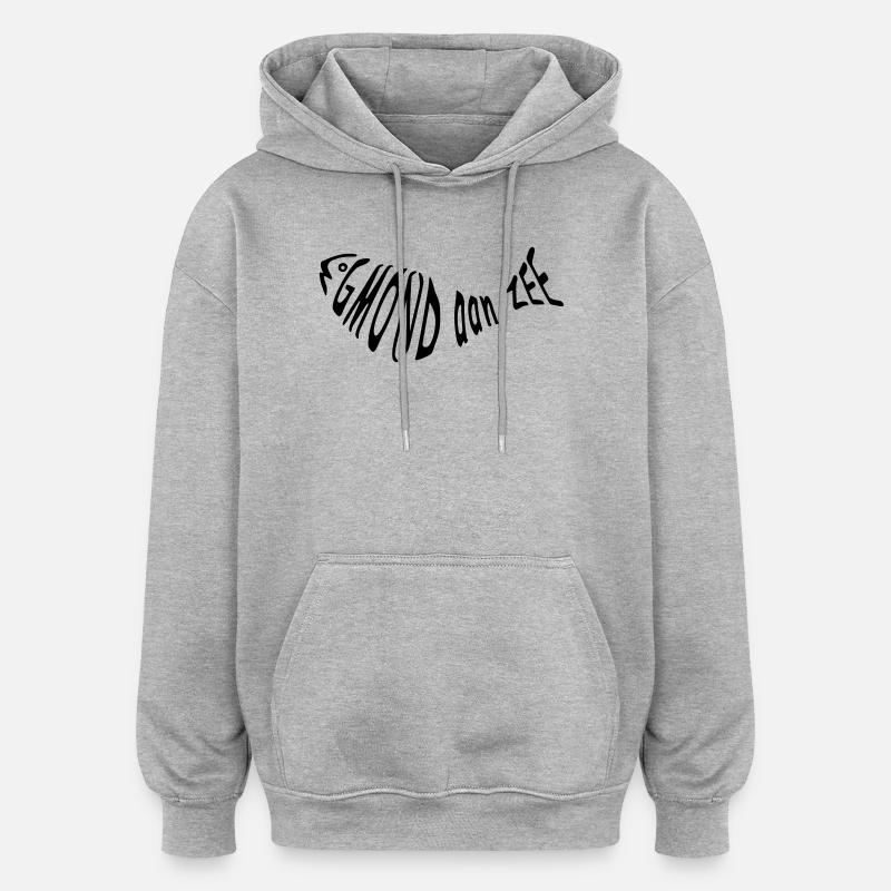 egmond aan zee - Sweat à capuche oversize unisexe - gris chiné