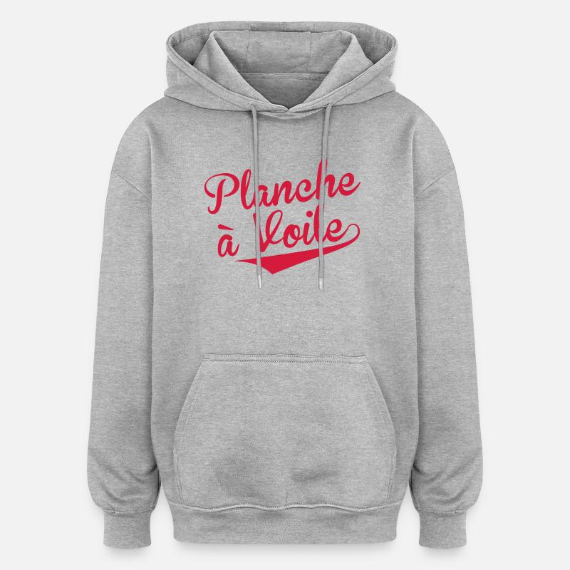 Planche à voile / Véliplanchiste / Windsurf / - Sweat à capuche oversize unisexe - gris chiné