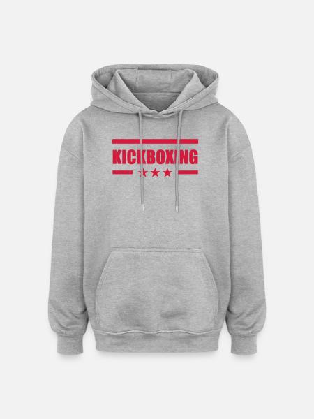 kickboxing / kick boxing / boksning / bokser - Oversize unisex hoodie - grå meleret