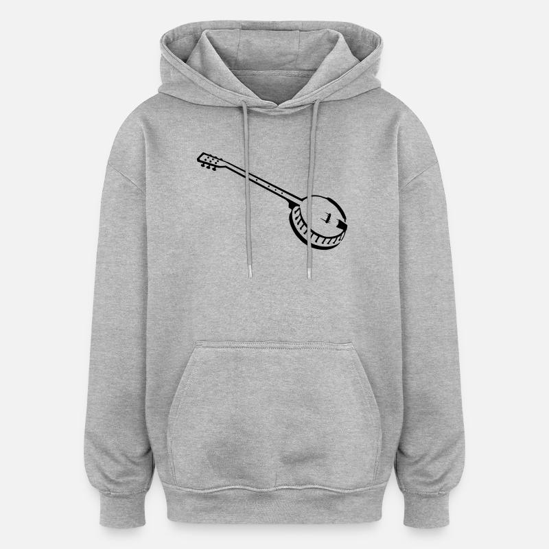 banjo - Sweat à capuche oversize unisexe - gris chiné