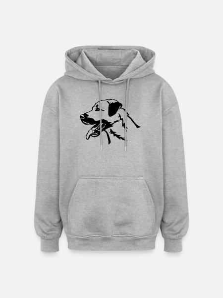 Kangal head - Oversized Unisex Hoodie - heather grey