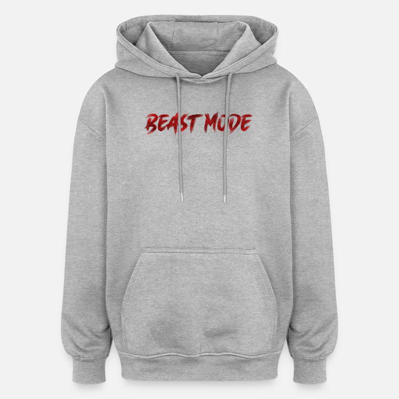 Mode bête! - Sweat à capuche oversize unisexe - gris chiné