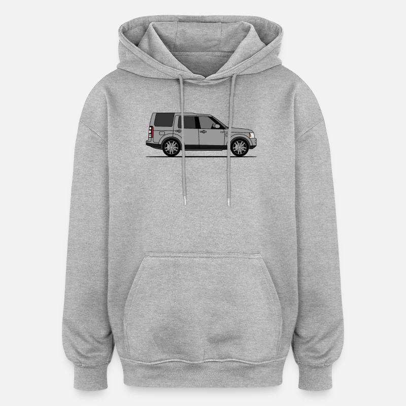 Discovery 4 Grey - Sweat à capuche oversize unisexe - gris chiné