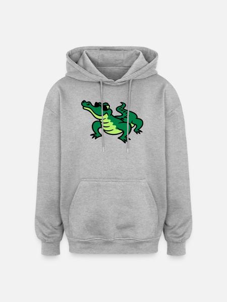 Cool Croc - Oversized Unisex Hoodie - heather grey