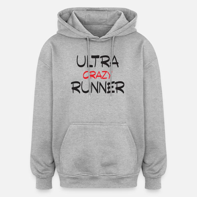 Ultra Crazy Runner - Sweat à capuche oversize unisexe - gris chiné