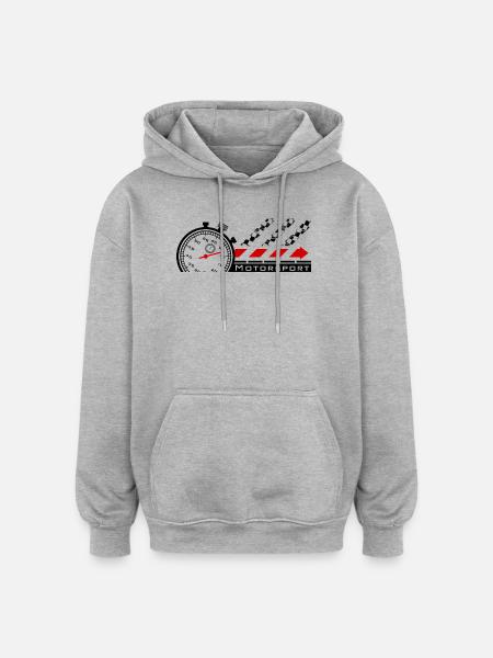 Motorsport stopwatch - Oversized Unisex Hoodie - heather grey