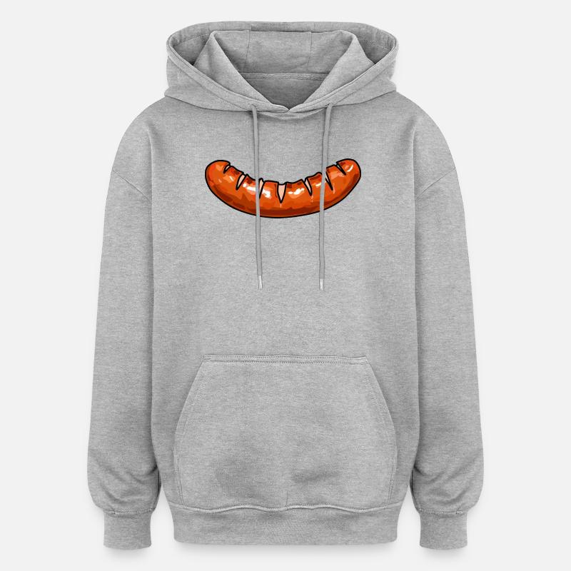 Saucisse à la saucisse - Sweat à capuche oversize unisexe - gris chiné