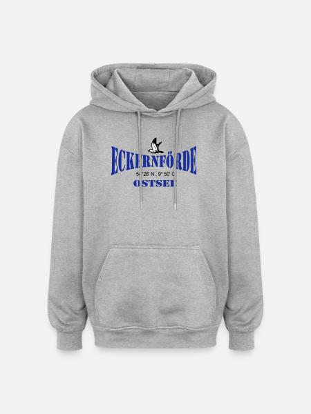 Eckernförde Ostsee ...(25) - Oversized Unisex Hoodie - Grau meliert