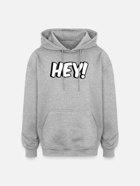 Hey Comic design - Oversized Unisex Hoodie - heather grey