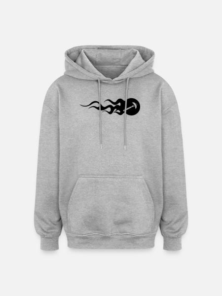 BBQ - Barbecue - Oversized Unisex Hoodie - heather grey