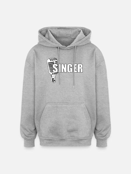 Singer - Music - Oversized Unisex Hoodie - heather grey