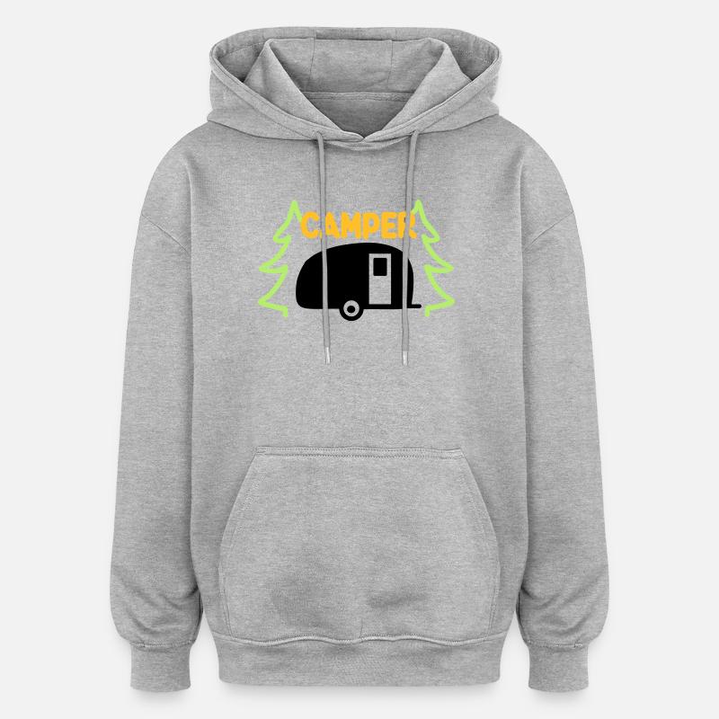 Camper - ready for vacation - Oversized Unisex Hoodie - heather grey