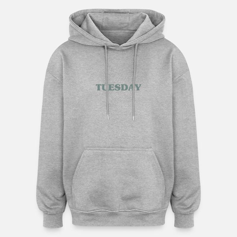 Le mardi - Sweat à capuche oversize unisexe - gris chiné
