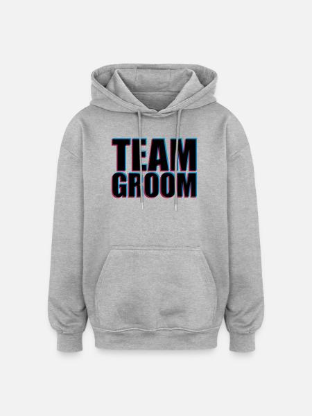 Groom 3D team - Oversized Unisex Hoodie - heather grey