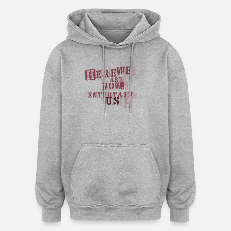 sent l’ adolescent - Sweat à capuche oversize unisexe - gris chiné