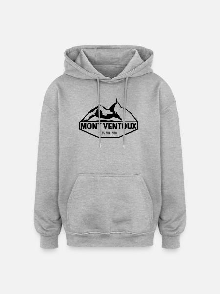 Mont Ventoux Slim Black Edition - Oversized Unisex Hoodie - heather grey