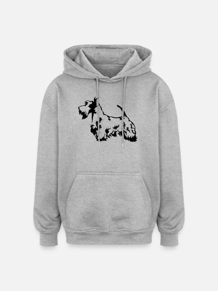Scottish Terrier - Oversized Unisex Hoodie - heather grey
