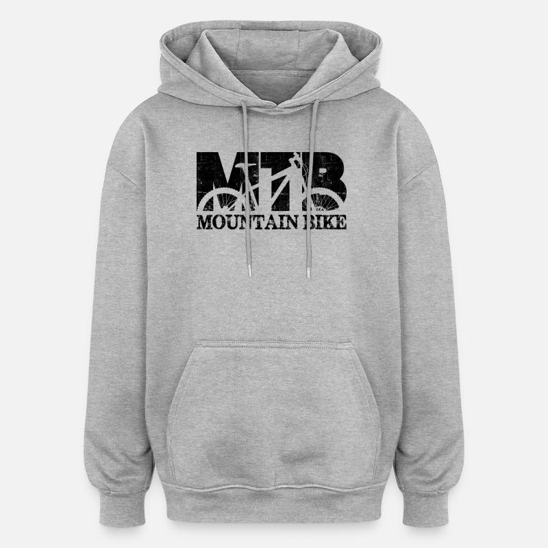 VTT-VTT - Sweat à capuche oversize unisexe - gris chiné