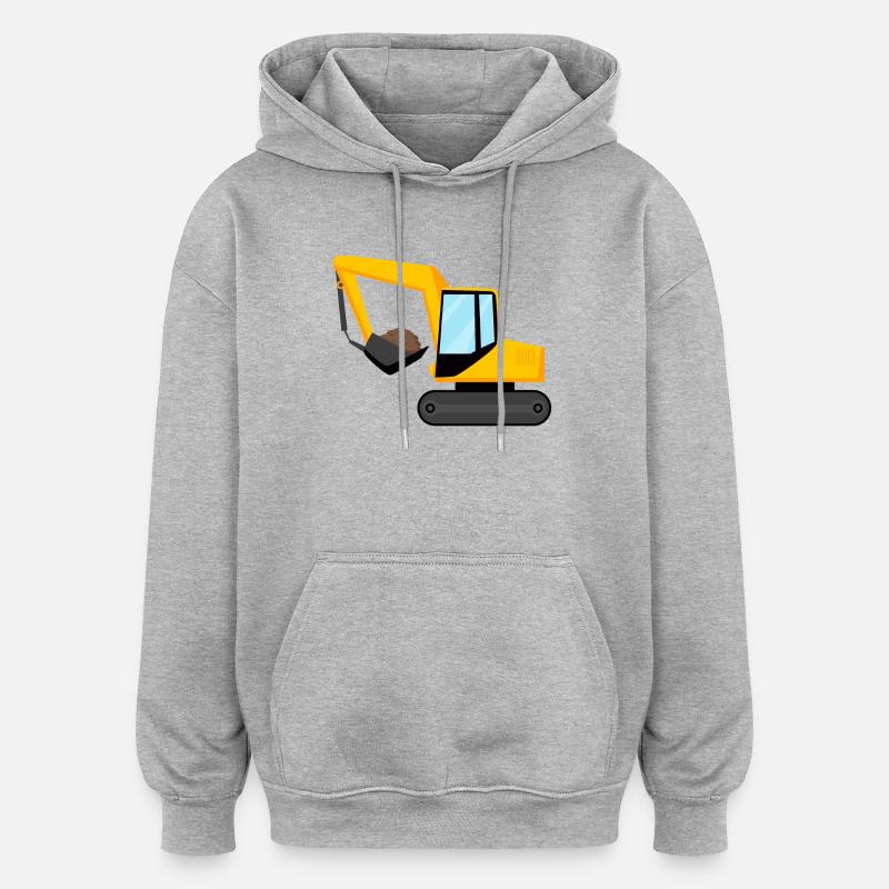 Pelles à aube - Sweat à capuche oversize unisexe - gris chiné