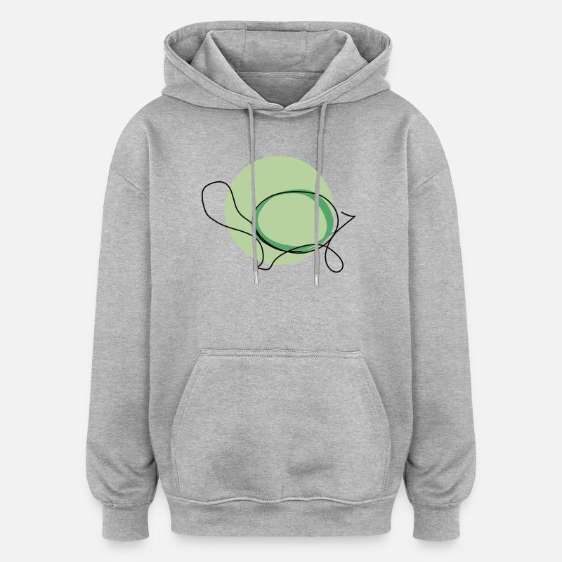 Schildkröte - Oversized Unisex Hoodie - Grau meliert