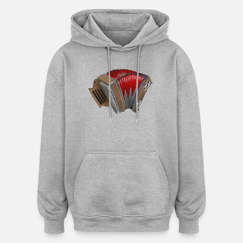 Harmonica de Styrie - Franconie, Bavière | ZiachON ! - Sweat à capuche oversize unisexe - gris chiné