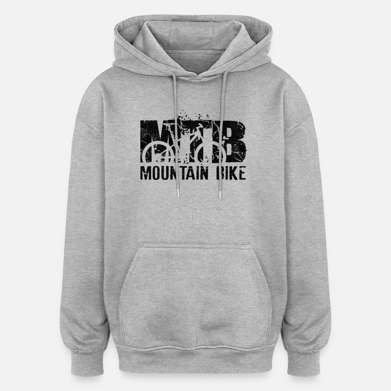 VTT - Sweat à capuche oversize unisexe - gris chiné