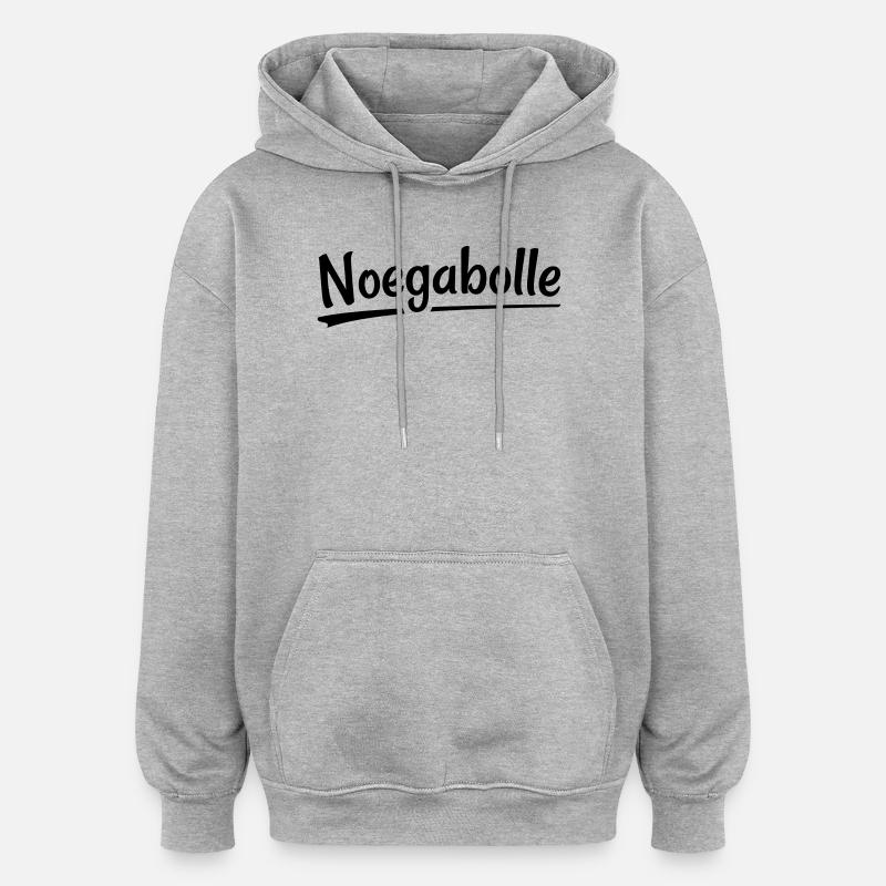 Noegabolle- Dialecte anversois - Sweat à capuche oversize unisexe - gris chiné