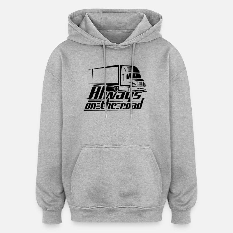 Always On The Road - Truck - Sweat à capuche oversize unisexe - gris chiné