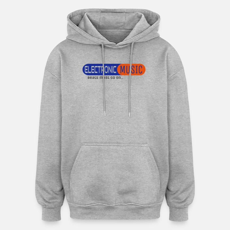 Electronic Music - Oversized Unisex Hoodie - heather grey