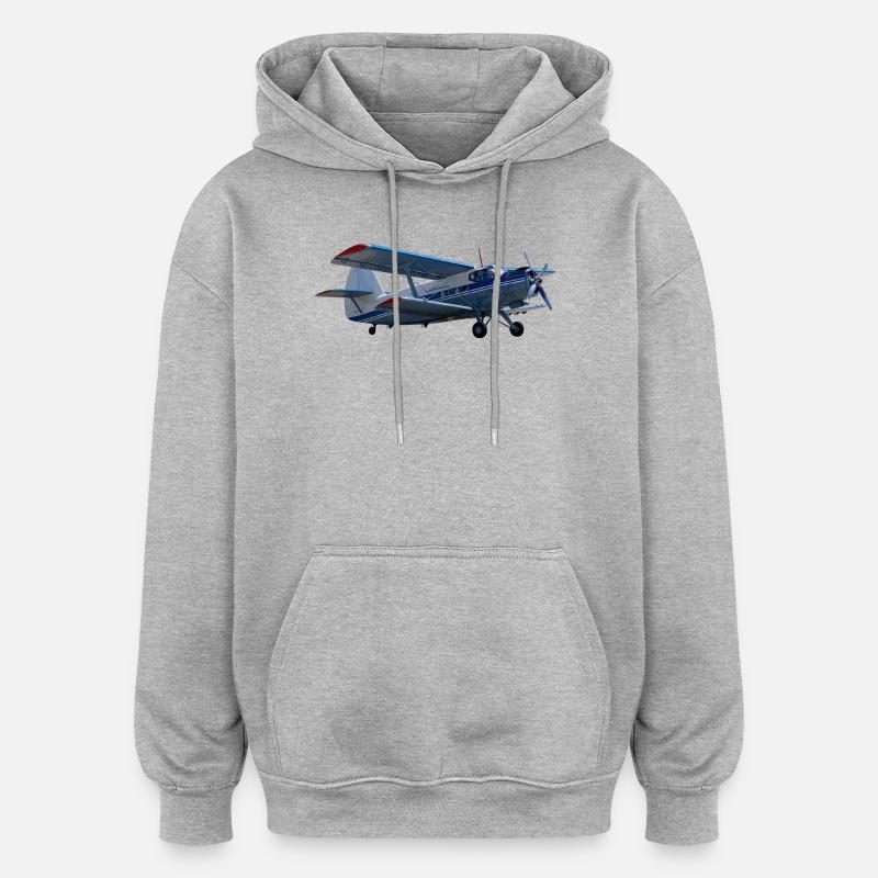 An2 - Sweat à capuche oversize unisexe - gris chiné