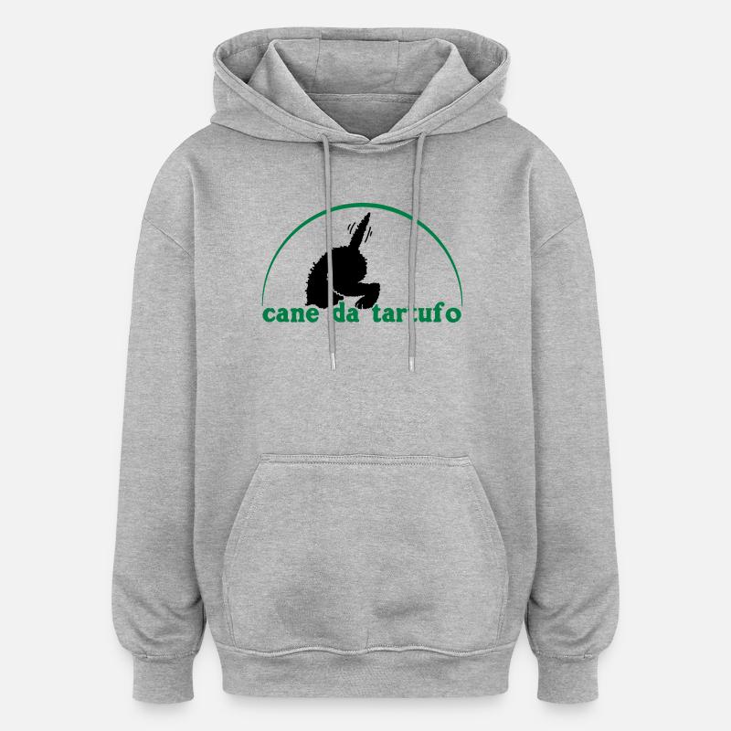 Trüffel6 2 - Oversized Unisex Hoodie - Grau meliert