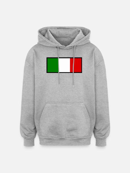 Italy Italian flag flag gift - Oversized Unisex Hoodie - heather grey