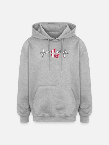 Dänemark Camping Denmark Camper Design - Oversized Unisex Hoodie - heather grey