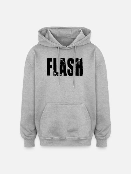 FLASH CLAIM with flash - Oversized Unisex Hoodie - heather grey