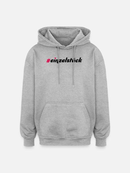 Einzelstück - Oversized Unisex Hoodie - Grau meliert