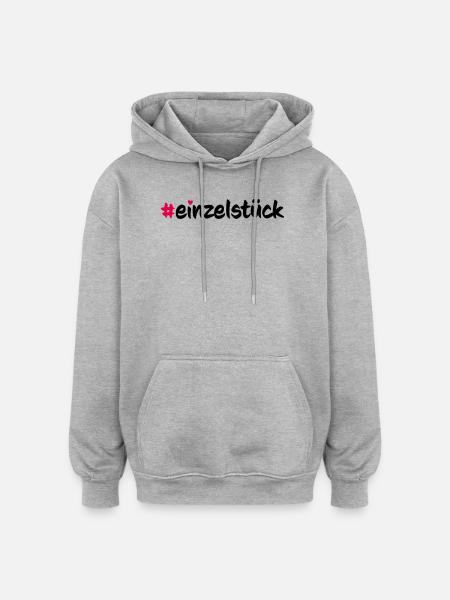 Einzelstück - Oversized Unisex Hoodie - Grau meliert