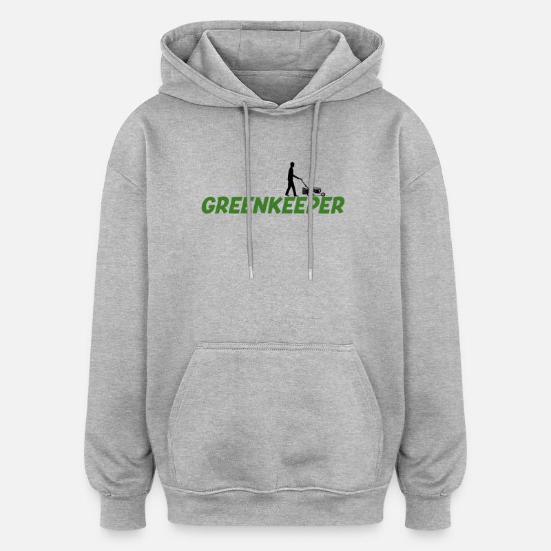 Greenkeeper Rasenmäher Gärtner Garten Geschenkidee - Oversized Unisex Hoodie - Grau meliert