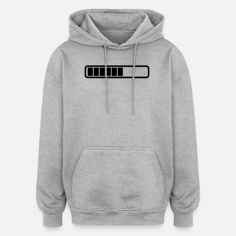 Énergie de charge - Sweat à capuche oversize unisexe - gris chiné