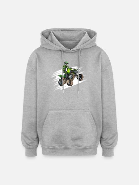 Motorcycle, Quad - Oversized Unisex Hoodie - heather grey