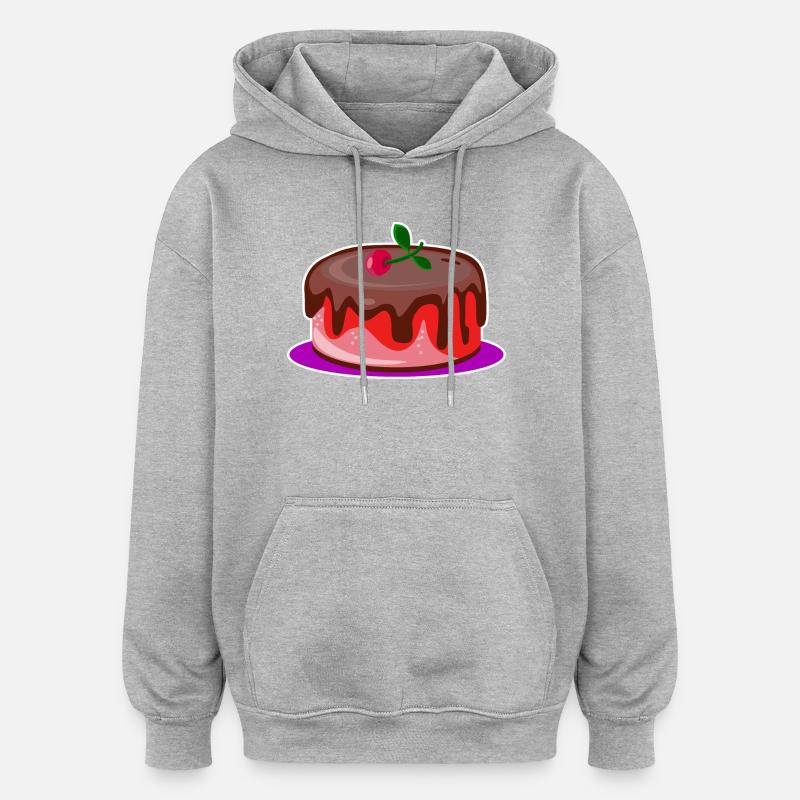 Torte Kuchen - Oversized Unisex Hoodie - Grau meliert