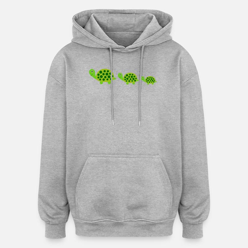 Turtle Turtles - Oversized Unisex Hoodie - heather grey