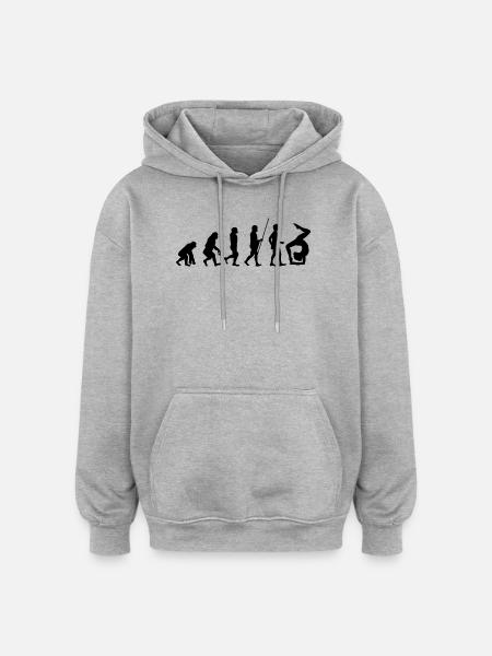 Gymnaste Turner Evolution le gymnaste - Sweat à capuche oversize unisexe - gris chiné