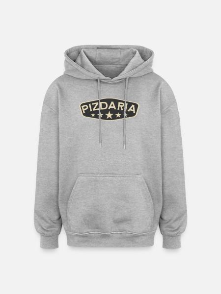 Pizdaria - Oversized Unisex Hoodie - Grau meliert