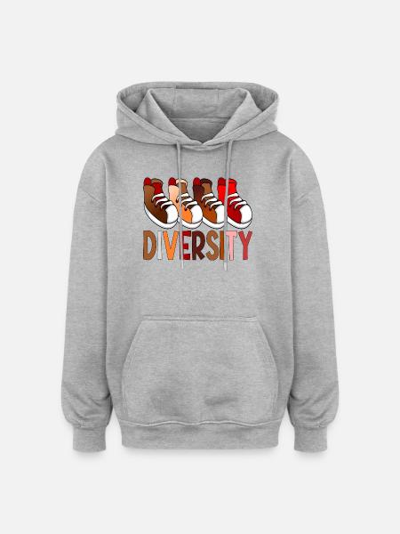 Diversity Sneakers - Sport - Oversized Unisex Hoodie - heather grey