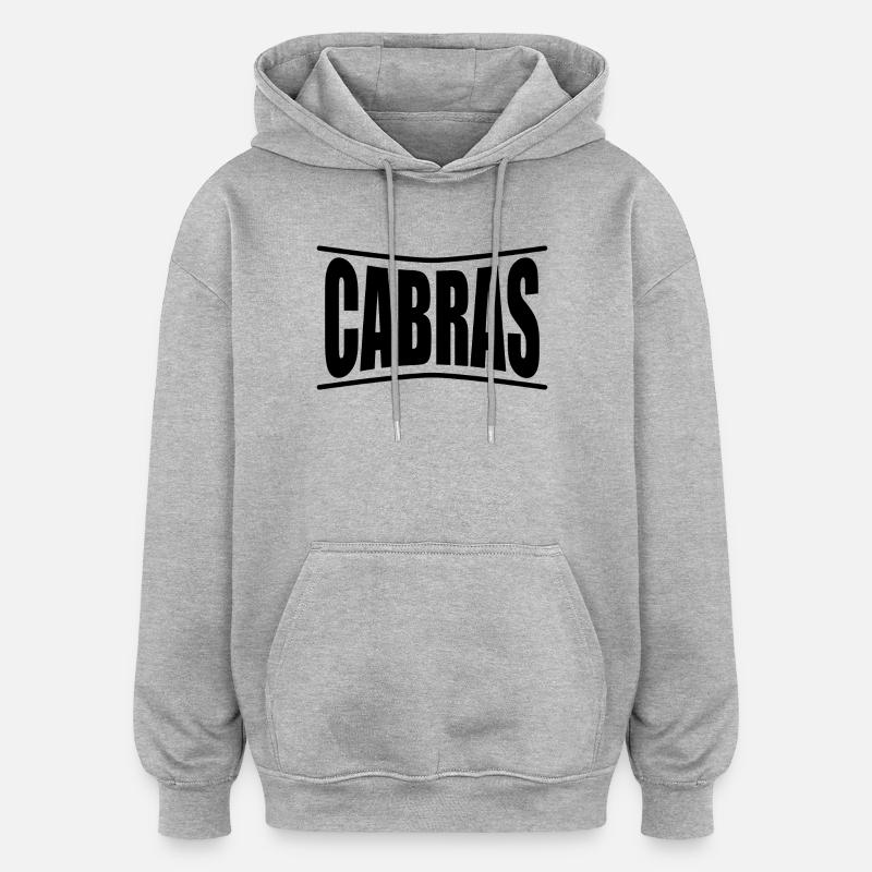 Cabras Sardegna t-shirt idée cadeau - Sweat à capuche oversize unisexe - gris chiné