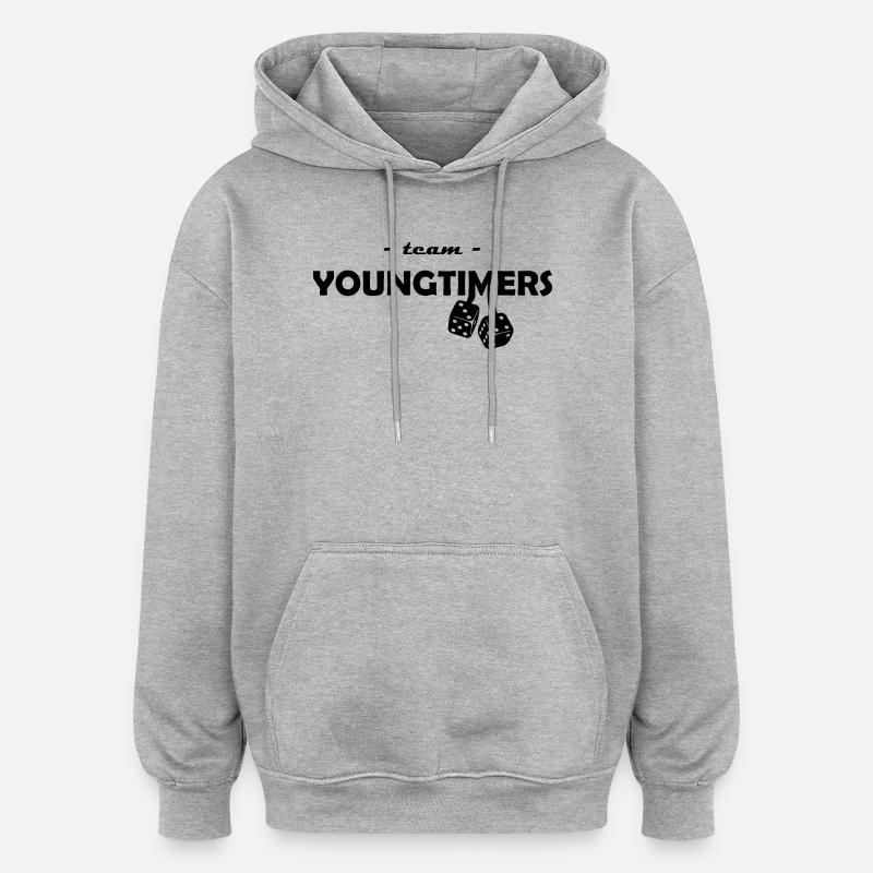 Team YoungTimer - Oversized Unisex Hoodie - Grau meliert