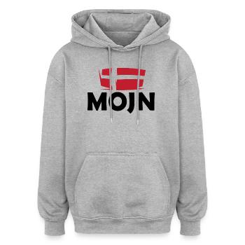 Danemark Symbole Logo icône dansk mojn moin flag - Sweat à capuche oversize unisexe - gris chiné - Devant - Noah (186cm)