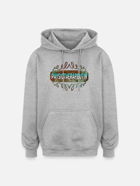 Physiotherapeutin - Oversized Unisex Hoodie - Grau meliert
