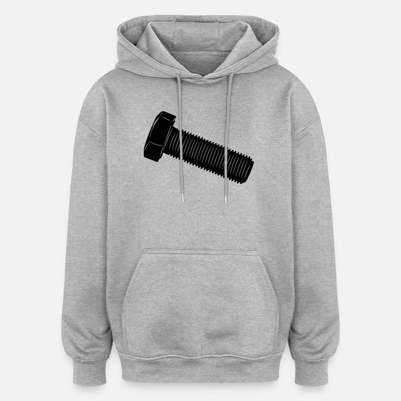 Bolt for a nut - Oversized Unisex Hoodie - heather grey